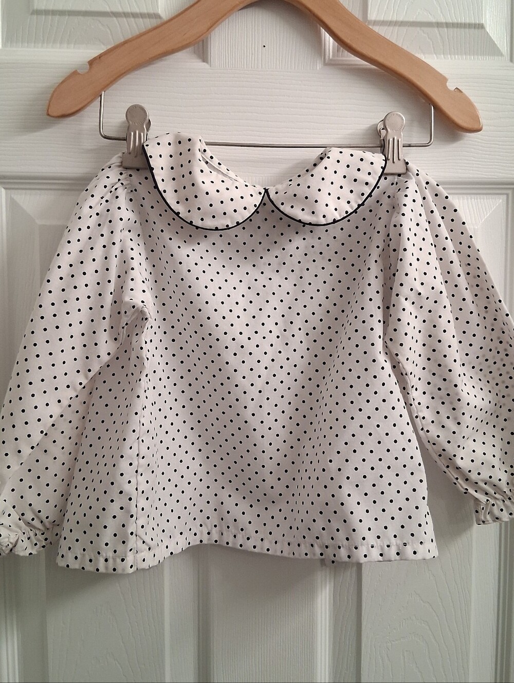 Vintage Girls Tiny Tots Polka Dot Shirt Size 4